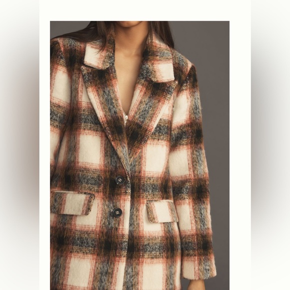ANTHROPOLOGIE NWT BRUSHED PLAID BLAZER 🔥 - Picture 4 of 6